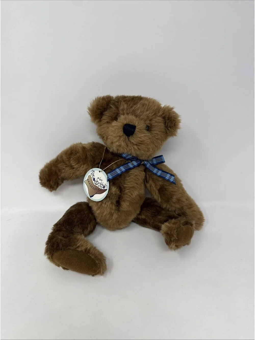 Shoebutton Bear Brown Plush Stuffed Animal